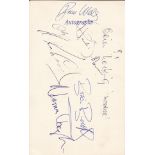 LEYTON ORIENT 1962 Signed menu for the Official Civic Reception to Leyton Orient Football Club at