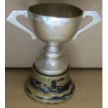 FINCHLEY TROPHY Small Silver type Cup presented to Eddie Baily, Finchley won the Middlesex Senior