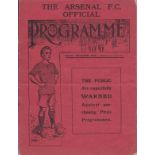 ARSENAL Programme for the postponed home Friendly v. City of Westminster 13/2/1915, Volume 2 No. 27,