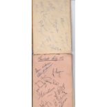 FOOTBALL AUTOGRAPH BOOK 1940'S Autographs from circa 1947/1948 including Portsmouth X 19 signatures,