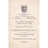 CHARITY SHIELD ITINERARY 1950-CHELSEA Official Itinerary issued to the players for the 1950