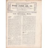 ARSENAL Home programme v. Bradford City 1/1/1921, horizontal fold and very small hole top left.