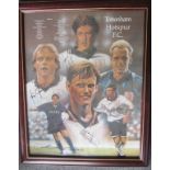 TOTTENHAM Framed Tottenham montage 23x19 from the 1990's, signed by Jurgen Klinsmann, Darren