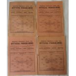 ARSENAL Five home single sheet programmes for home FL South matches in season 1945/6 v. Newport