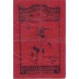 ARSENAL- LEICESTER 1929 Arsenal home programme v Leicester, 13/4/1929, folds, creased and a little