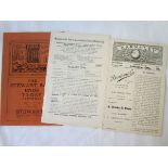 LEICESTER PRE-WAR AWAYS Three Leicester City pre-war aways, all without original covers, games at