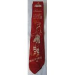 MANCHESTER UNITED An extremely loud design on a red tie from the 1950's / 60's. Generally good