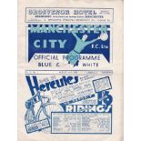 MANCHESTER CITY - SWANSEA 1938 City home programme v Swansea, 27/8/1938, large format programme,