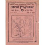 TOTTENHAM - SHEFFIELD WED 1926 Tottenham home programme v newly promoted Wednesday, 30/8/1926,