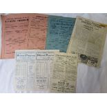 LEICESTER 45-46 Seven away programmes, 45-6, at West Ham, Fulham, Chelsea (Cup and League),