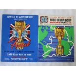 1966 WORLD CUP Tournament brochure and Final programme, teams/scores filled in neatly. Good