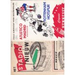 1963 ECWC FINAL Both versions of the Final programme for Athletico Madrid v. Tottenham Hotspur.