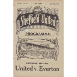 SHEF UTD - SHEF WED 1918 Sheffield United home programme v Wednesday, 20/4/1918, friendly, ex