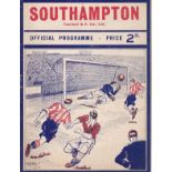 SOUTHAMPTON - CHESTERFIELD 1937 Southampton home programme v Chesterfield, 1/9/1937, slight