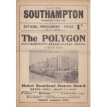 SOUTHAMPTON - CHARLTON 1939 Southampton Reserves home programme v Charlton Reserves, 26/4/1939,