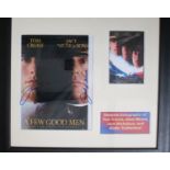 FILM AUTOGRAPHS A framed mounted poster of 1993 film A Few Good Men (18"x17"). Poster signed by