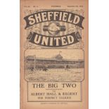 SHEFFIELD UTD - SHEF WED 1930 Shef United home programme v Sheffield Wednesday, 6/9/1930, ex bound