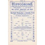 SHEF WED - GRIMSBY 1930 Wednesday home programme v Grimsby, 26/4/1930, Wednesday had beaten Derby