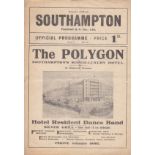 SOUTHAMPTON - CRYSTAL PALACE 1938 Southampton Reserves home programme v Crystal Palace Reserves, 5/