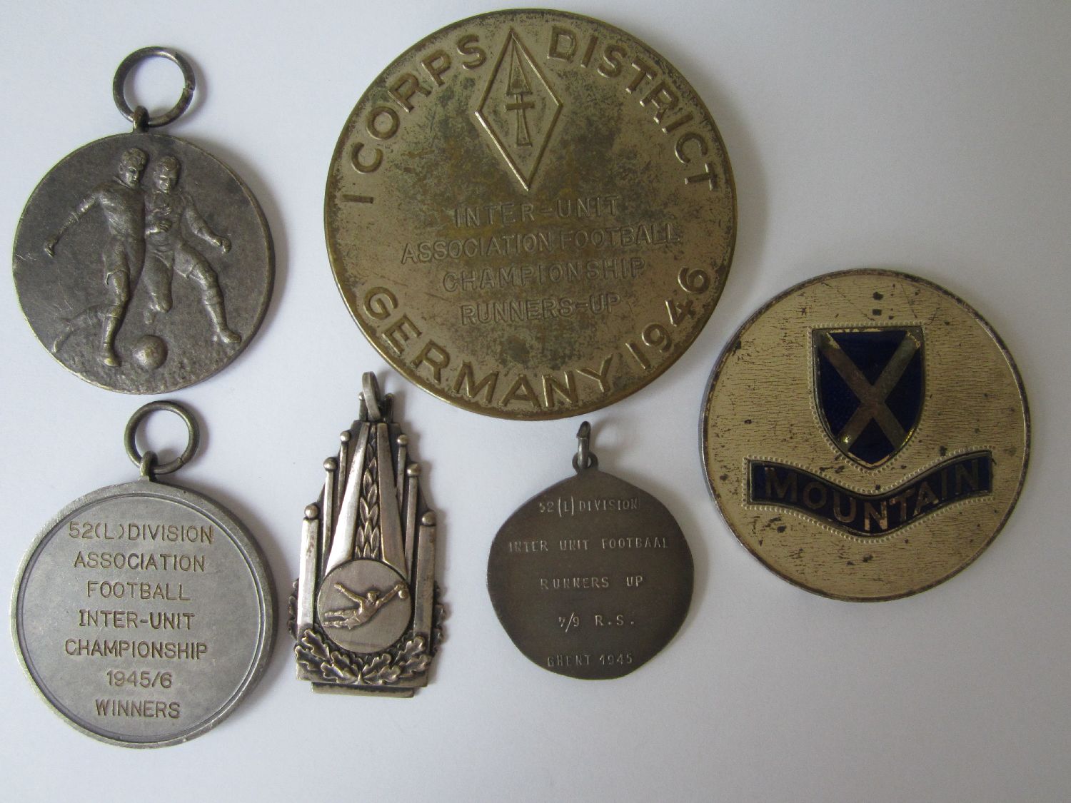 EDDIE BAILY Six metal medals awarded to Eddie Baily during his time in the British Army . All are