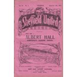 SHEF UTD - SHEF WED 1924 Sheffield United home programme v Wednesday, 18/9/1924 (John Nicholson