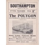 SOUTHAMPTON - CHARLTON 1938 Southampton Reserves home programme v Charlton Reserves, 12/3/1938,