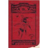 ARSENAL - SHEF WED 1928 Arsenal home programme v Shef Wed, 29/12/1928, programme is ex bound