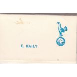APOEL - TOTTENHAM Book of matches with Spurs crest and "E.Baily" printed on the front and "With