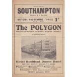 SOUTHAMPTON - COVENTRY 1939 Southampton Reserves home programme v Coventry Reserves, 21/1/1939,