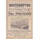 SOUTHAMPTON - QPR 1939 Southampton Reserves home programme v QPR Reserves, 7/1/1939, eight page