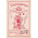 SOUTHAMPTON - NORTHAMPTON 1935 Southampton Reserves home programme v Northampton Reserves, 2/11/