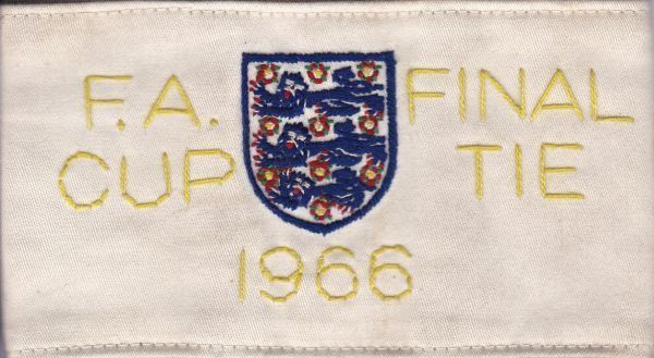FA CUP FINAL 1966 Official FA Cup Final Tie 1966 armband issued to photographer George Freston which