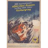 MOTOR RACING Programme for XVIII International ADAC-Eifel-Rennen Race at the Nurburgring, 29th May