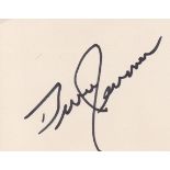 BRUCE JENNER Small card signed by Bruce Jenner who won the decathlon in the 1976 Montreal Olympics