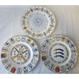CRICKET - MIDDLESEX Three plates celebrating Middlesex's County Championship wins in 1980, 82 and