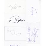 MANCHESTER UTD Twenty signed 5” x 3” index cards, each signed by a former Man United player inc