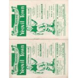 YEOVIL -GILLINGHAM 49-50 Two Yeovil home programmes v Gillingham, 10/12/49, FA Cup and 25/3/50