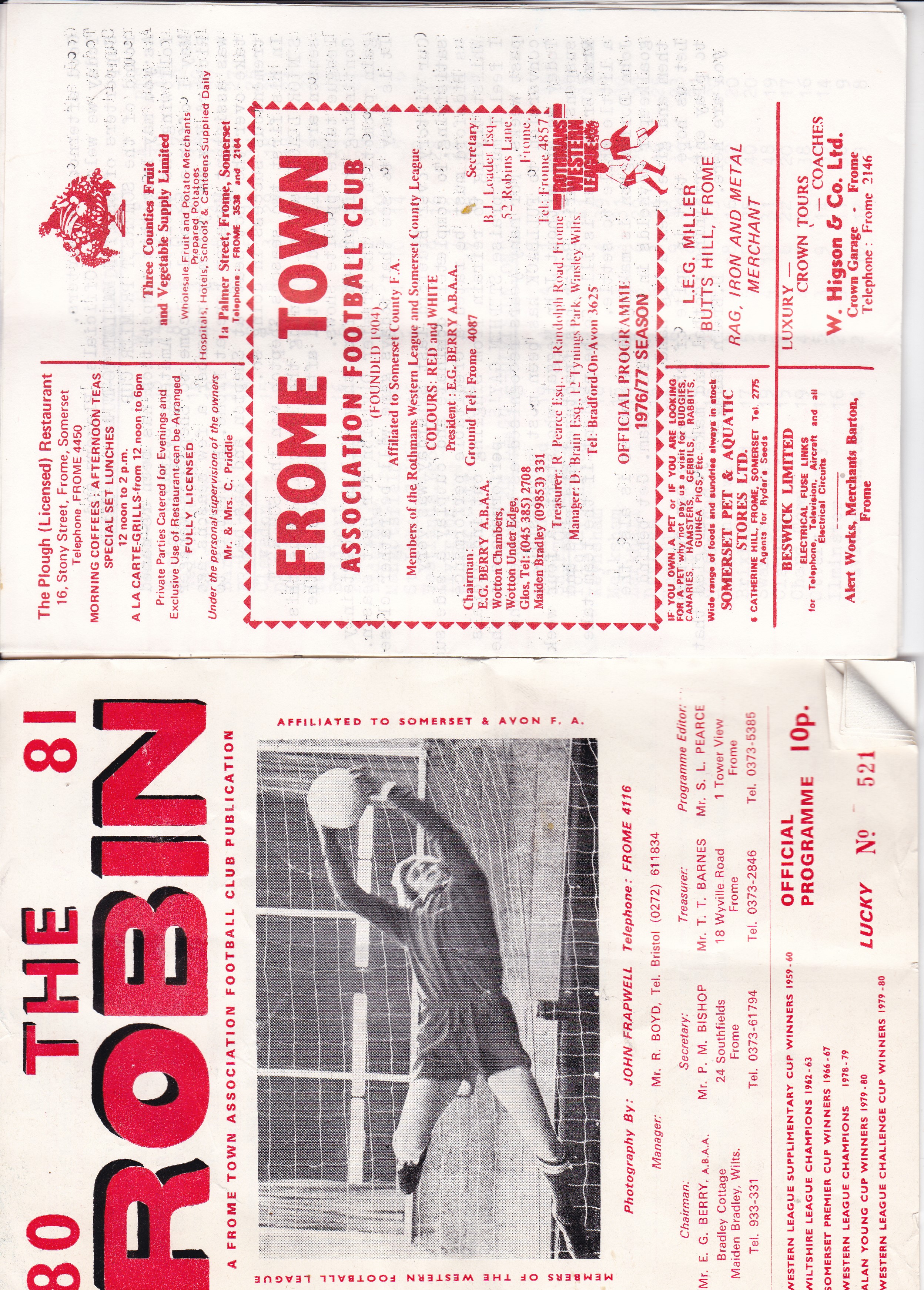 NON-LEAGUE Collection of 80 Non-League programmes from 1970 - 1980 Primarily Trowbridge and Frome - Image 2 of 3