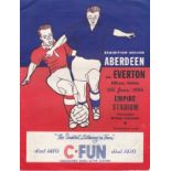 ABERDEEN - EVERTON 1956 Programme, Aberdeen v Everton, 9/6/56 at Empire Stadium, Vancouver.