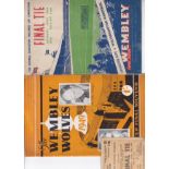 1949 FA CUP FINAL Three items for the Wolves v. Leicester City match 30/4/1949. Programme has