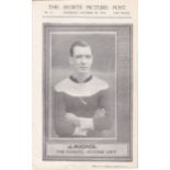 MIDDLESBROUGH - MANCHESTER UNITED 1912 Issue of the Sports Picture Post programme, Middlesbrough v