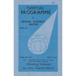 ARMY Two programmes Grimsby Town v The Army Northern Command 28 Nov 1955 (folds, score, team