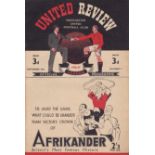 MANCHESTER UNITED Programme for the home League match v. Arsenal 28/9/1946, slightly rusty