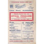 ALDERSHOT Programme Aldershot v London Combination XI 29 Apr 1931. This match was put on to