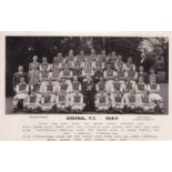 ARSENAL Scarce postcard issued by official Arsenal photographers Lambert Jackson, all teams in one