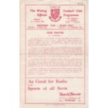 WIMBLEDON 1946 Four page programme for the away F.A. Cup match v. Woking 5/10/1946, slightly