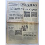 1966 FAIRS CUP AC Milan v Chelsea played 2 March 1966 at the San Siro. Rare ''Stadio'' newspaper