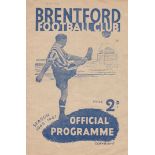ARSENAL Programme for the away League match v. Brentford 26/5/1947, scarce beige colour cover.