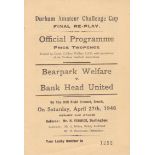 DURHAM AMATEUR CUP FINAL 1946 Four page programme for the Replay of the Durham Amateur Challenge