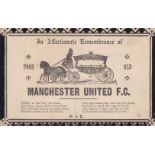 MANCHESTER UNITED In Memoriam card from the early days of Manchester United, possibly 1900s when